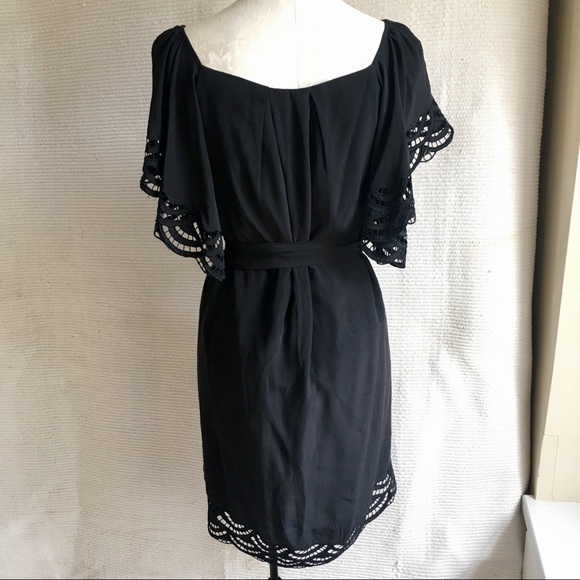 Shoshanna Butterfly Short Sleeve Silk Shift Dress - Picture 3 of 8